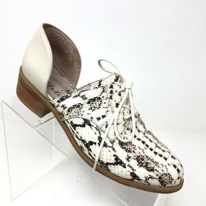 Amuse Society X Matisse D'Orsay Loafer Womens Size 7.5 Snake Print Leather